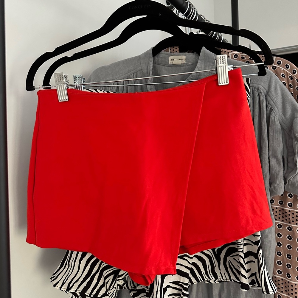 Superdown Fire Red Skort Skirt / Short
